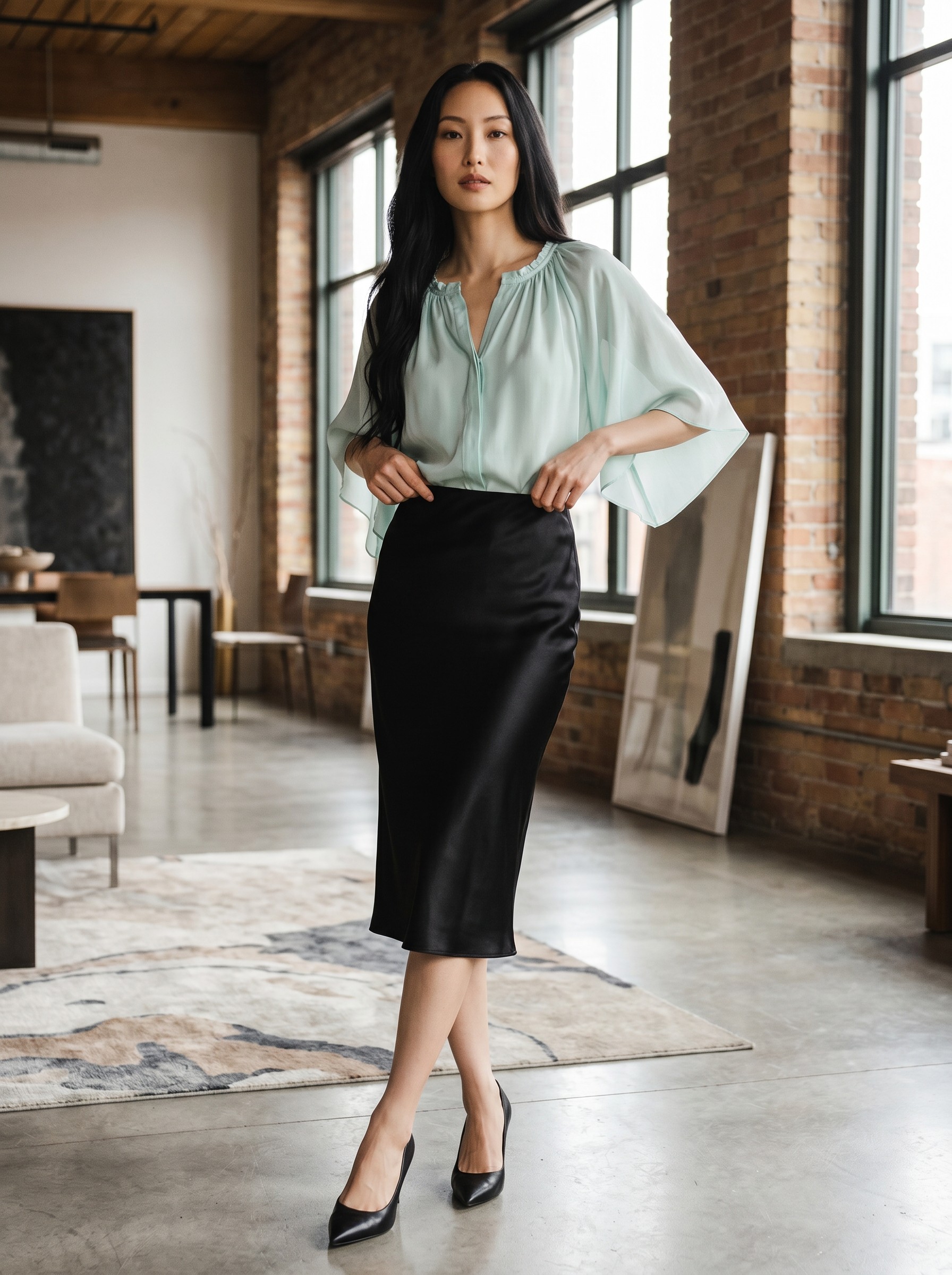 Virtuelle Model, elegante Kleidung